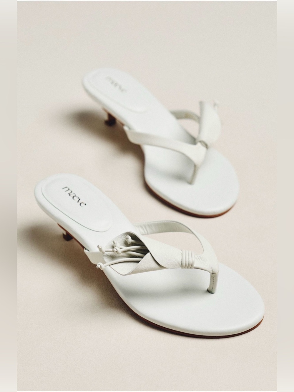 Anthropologie Maeve Flower Kitten Heel Flip-Flop Sandals